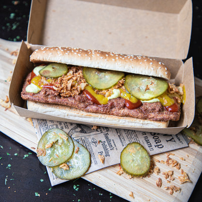 Ribburger van Bicky bij frituur Tipzakske